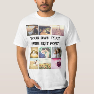 T-shirt Photo x9 personnalisée et votre propre texte T-shi