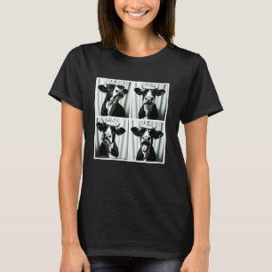 T-shirt Photobooth de compagnie de visage de vache mignon 