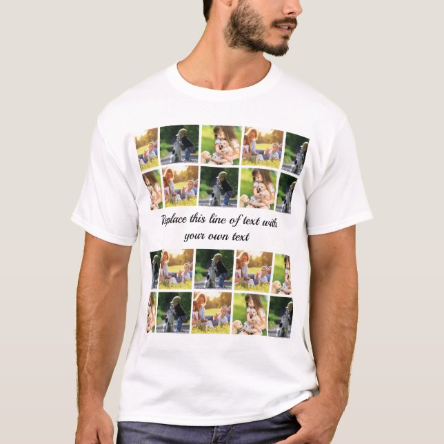 T-shirt photocollage et texte (Devant)