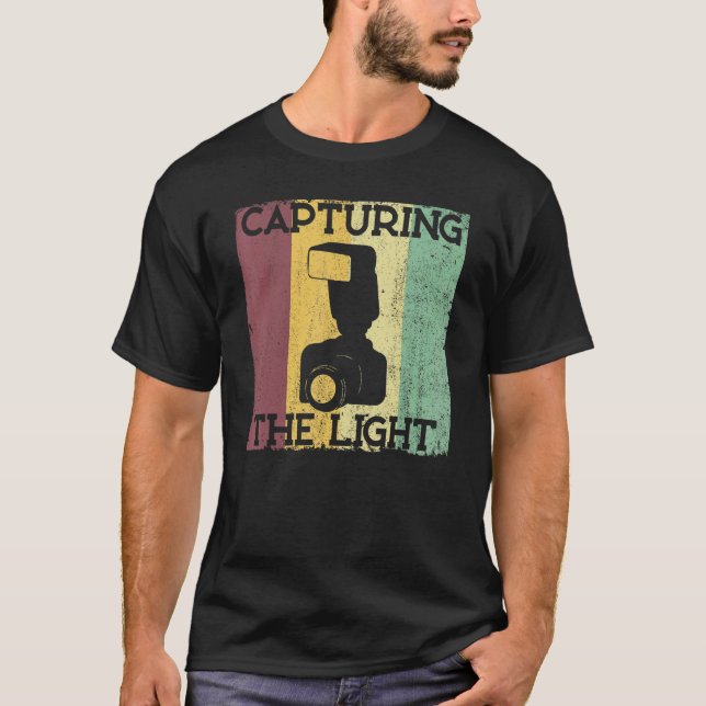 T-shirt Photographe Capturant Le Camer De Photographie Lum (Devant)