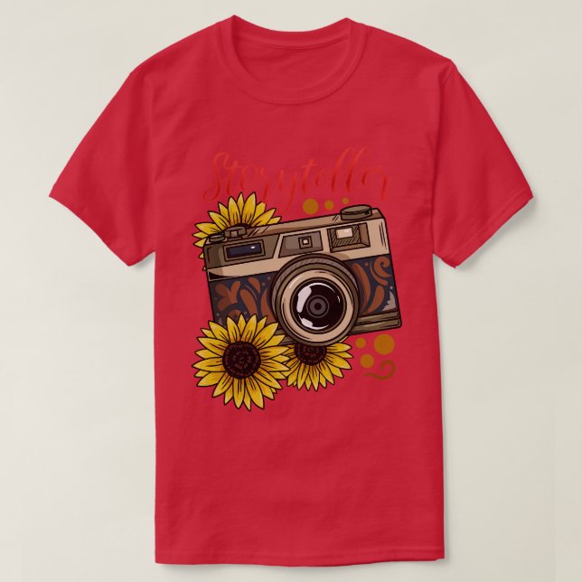 T-shirt Photographe de caméra (Design devant)
