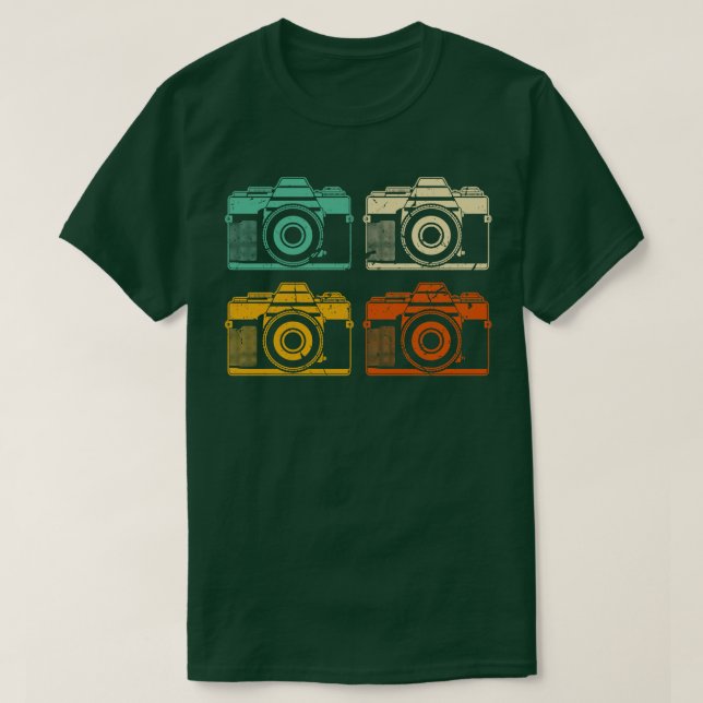 T-shirt Photographe de caméra rétro (Design devant)