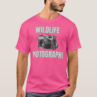 T-shirt Photographe de faune Caméra vintage Photographie