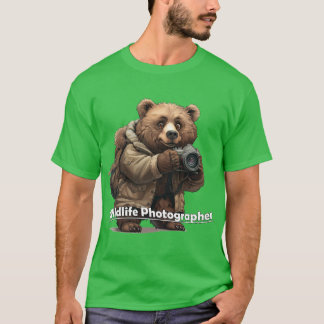 T-shirt Photographe de faune ours grizzly aventurier
