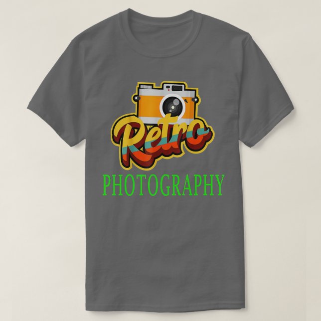 T-shirt Photographe de la journée de la photographie rétro (Design devant)