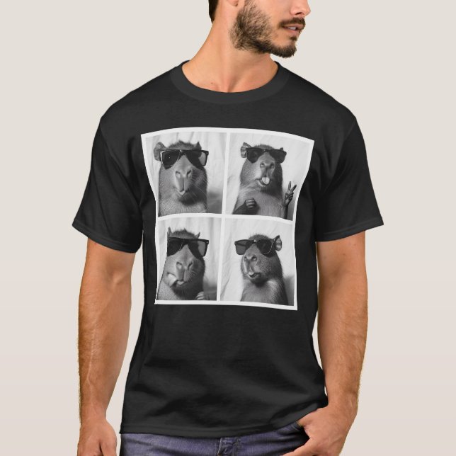 T-shirt Photographe de Photobooth de Capybara Cool Fun (Devant)