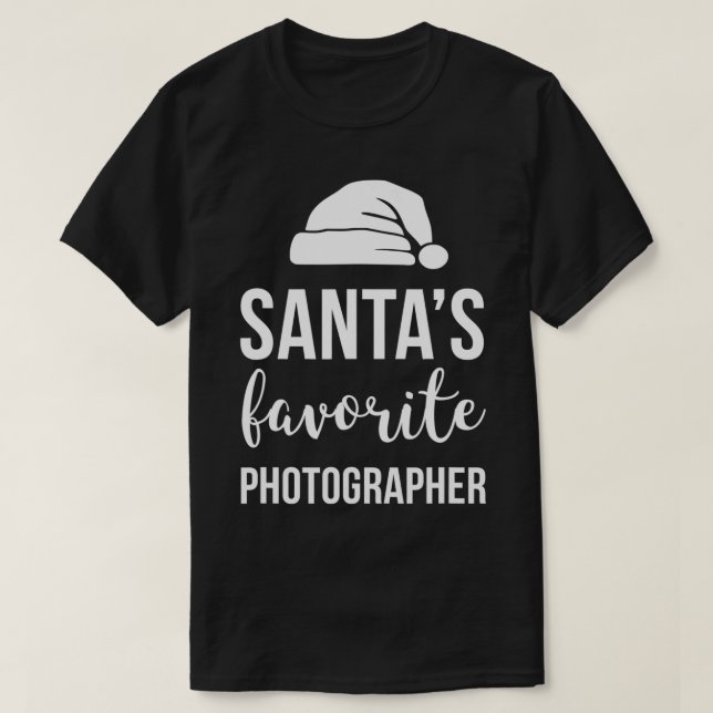T-shirt Photographe favori de Santas Noël drôle (Design devant)