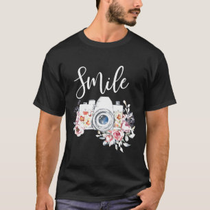 T-shirt Photographe Gift Cute Shirt pour femmes Caméra ave