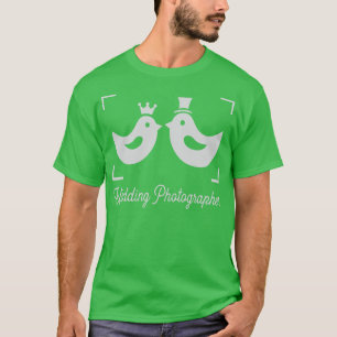 T-shirt Photographe mariage avec 2 inséparables recevant m