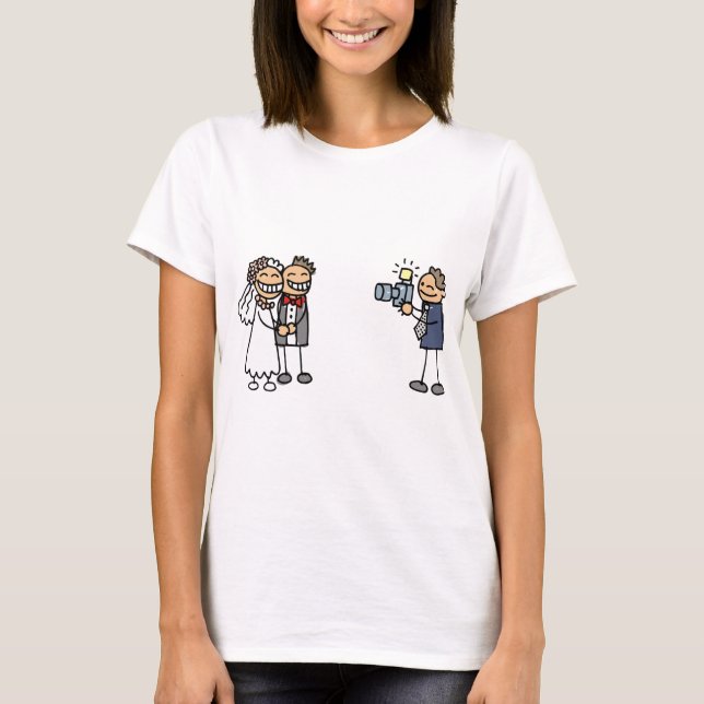 T-shirt Photographe mariage Photographie Photos Mariages (Devant)