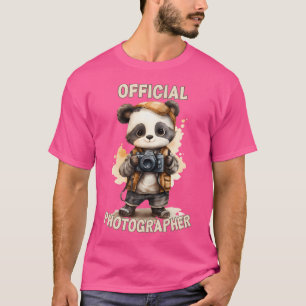 T-shirt Photographe officiel Événement drôle de panda mign