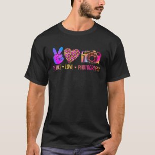 T-shirt Photographe Photo Harmony Peace Love Photographie