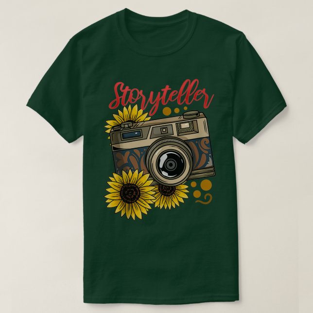 T-shirt Photographe photographie conteuse caméra cadeau (Design devant)