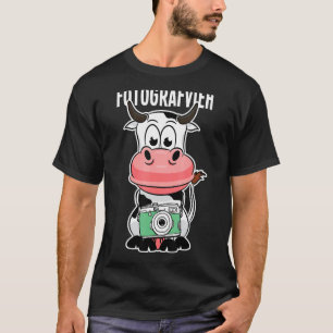 T-shirt Photographe Photographie Vache Bétail Photographi