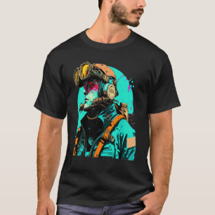 T-shirt Photographe sous-marin Papa Plongeur Style Pop