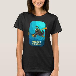 T-shirt Photographe Sous-Marin Plongeur Avec Appareil Phot