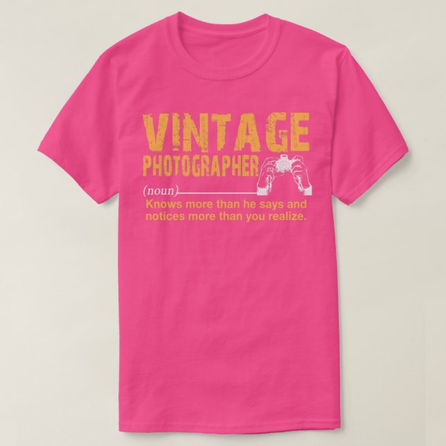 T-shirt Photographe vintage (Design devant)