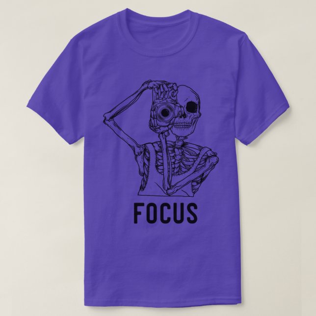 T-shirt Photographes Skeleton Focus (Design devant)
