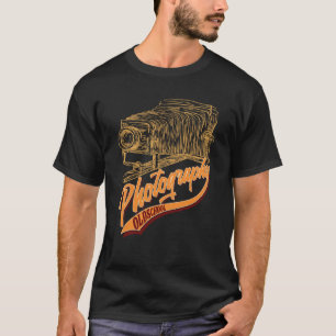 T-shirt Photographie Camera Photographie joyeuse Illustrat