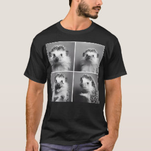 T-shirt Photographie de faune de hérisson mignon -s - Noir