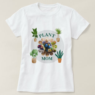 T-shirt Photographie de maman plante personnalisée jardina