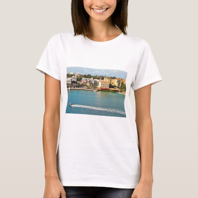 T-shirt Photographie de Nassau Bahamas, Bateau, Grenouille (Devant)