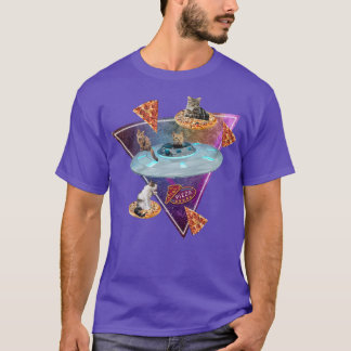 T-shirt Photographie de voiture Pizza de chat 