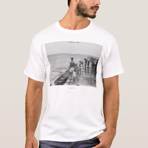 T-shirt Photographie d'équipe d'équipage d'aviron de