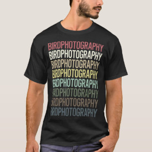 T-shirt Photographie en texte coloré Photographe Caméra