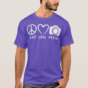 T-shirt Photographie Lover Don Peace Love Photos Caméra