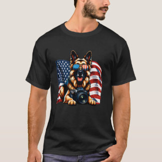 T-shirt Photographie Mignonne de Berger Allemand Amoureux