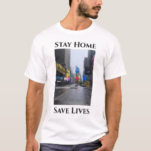 T-shirt Photographie New York Rester à la maison Distance