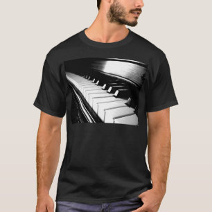T-shirt Photographie noire et blanche chique de piano