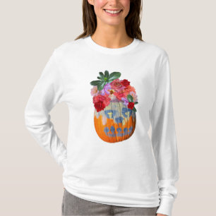 T-shirt photographique Citrouille floral