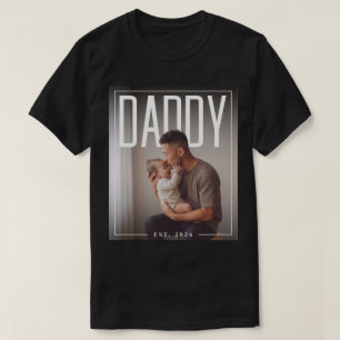 T-shirt PhotoPop Papa Est Année Photo Personnalisée