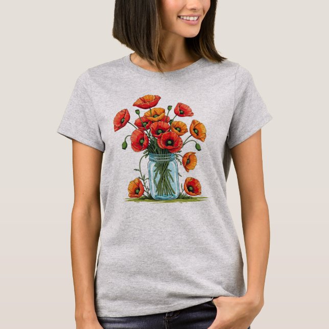 T-shirt Photos Dans Un Graphique De Jar (Devant)
