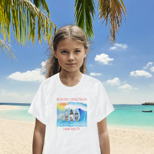T-shirt Photos de famille Surfing Waves Coastal Summer Bre