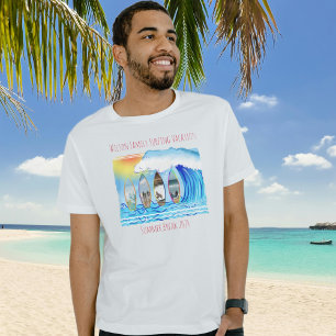 T-shirt Photos familiales Summer Surfing Beach Vacances