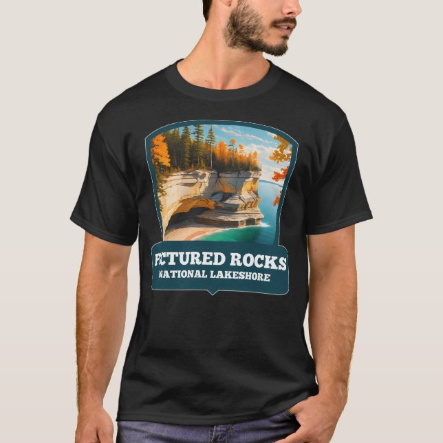 T-shirt Photos Rocks National Lakeshore (Devant)
