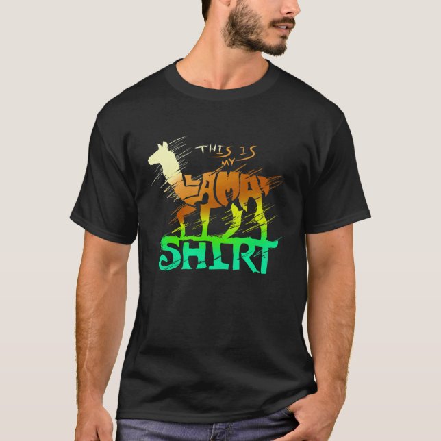 T-shirt Phrase de passionné de lama C'est mon lama graphiq (Devant)