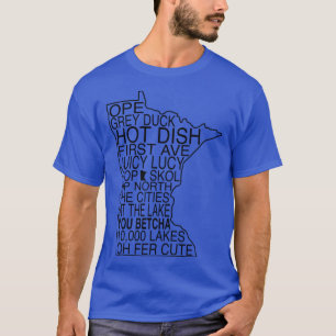 T-shirt Phrases d'argot locales du contour de l'État du Mi