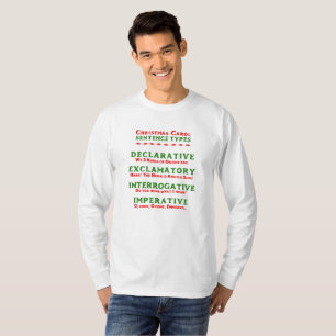 T-shirt Phrases Types de chants de Noël