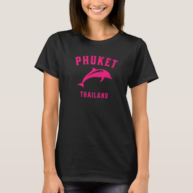 T-shirt Phuket Thaïlande Dolphin Design Premium (Devant)