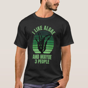 T-shirt Phycologue Vintage J'Aime Les Algues Et Peut-Être
