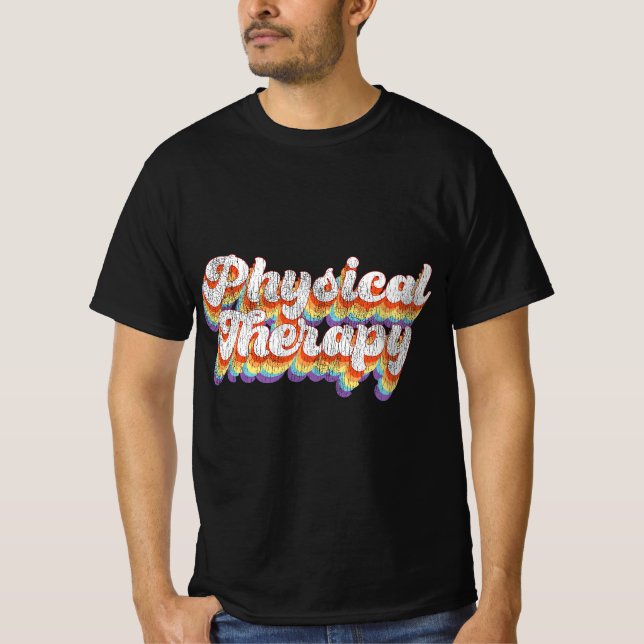T-shirt Physical Therapy Therapist Assistant Retro Vintage (Devant)