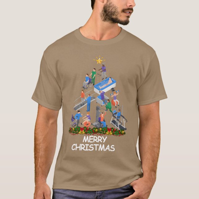 T-shirt Physicalherapist Christmasree Joyeux Noël fille (Devant)
