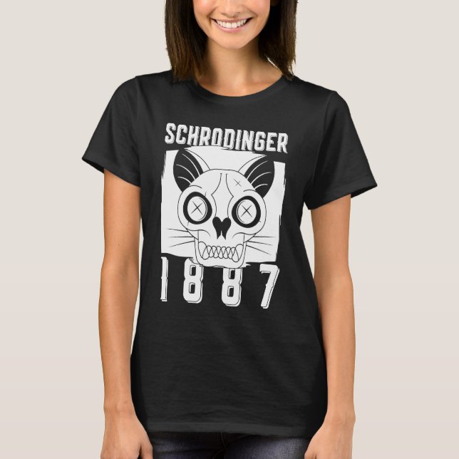 T-shirt Physicien Chat  Science Scientifique Physique Quan (Devant)