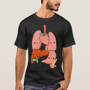 T-shirt Physiologie anatomique Poumons cardiaques maladie 