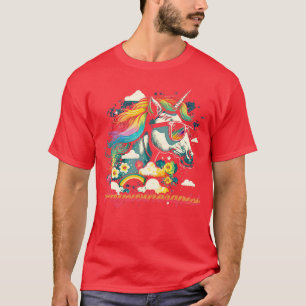 T-shirt Physiothérapeute de la licorne arc-en-ciel