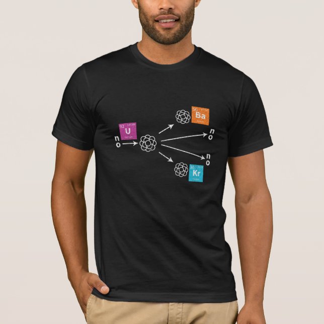 T-shirt Physique de la fission nucléaire Uranium Barium Kr (Devant)